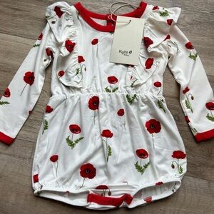 Kyte BABY Cloud Poppy Print Bubble romper